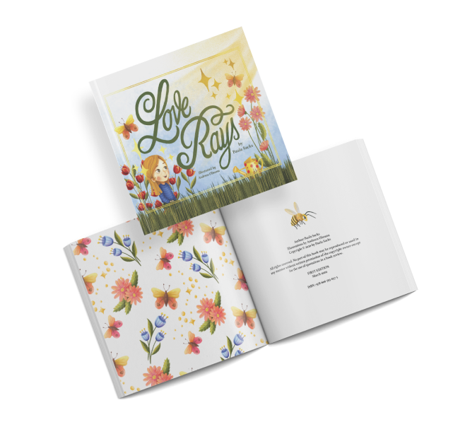 Love Rays - Children's Book (open and closed at angle)